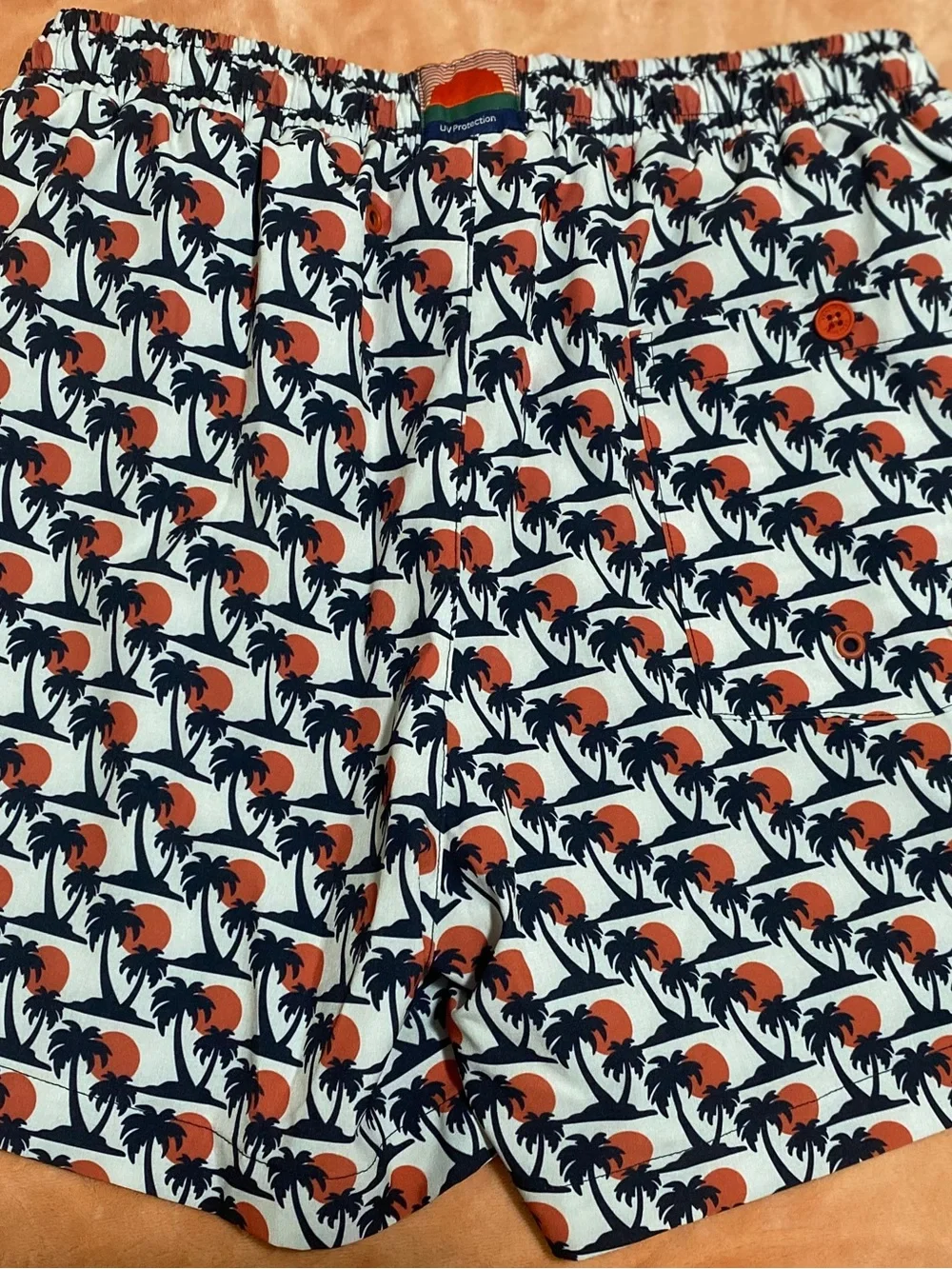 Mens Sealskinz Southwood Palm Print Swim Shorts Size SM Beach Vacation Outdoor